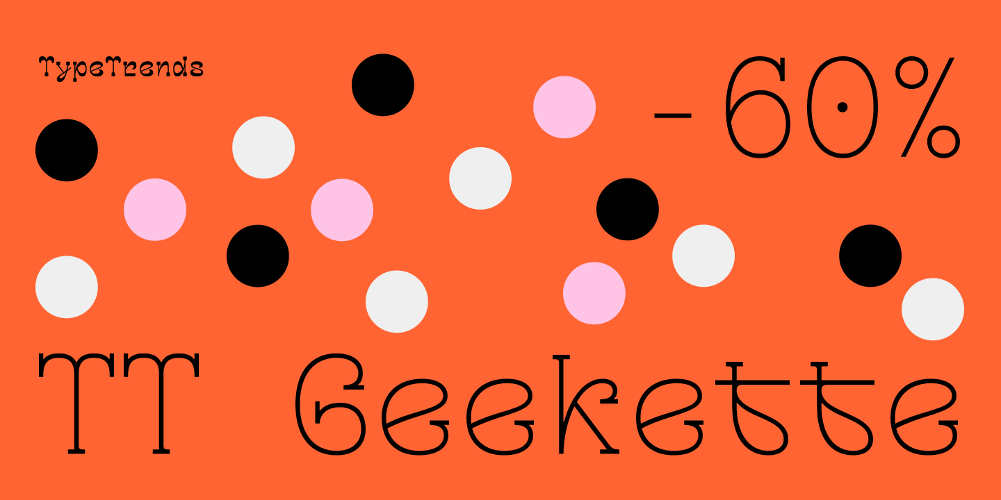Przykładowa czcionka TT Geekette #16